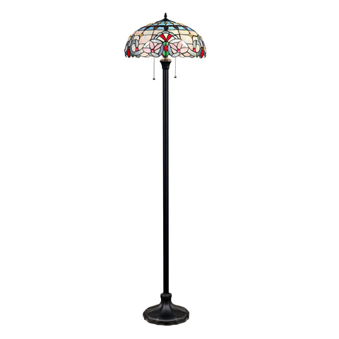 Chloe Lighting GRENVILLE Victorian-Style Dark Bronze 2 Light Floor Lamp 18" Wide