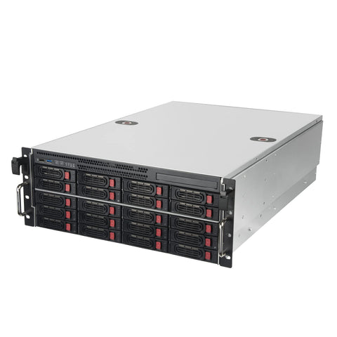 Silverstone Technology RM43-320-RS 4U 20-Bay 2.5" / 3.5" HDD/SSD rackmount Storage Server Chassis with Mini-SAS HD SFF-8643 12 Gb/s Interface, SST-RM43-320-RS
