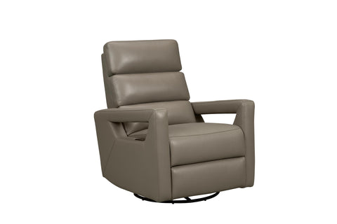 BarcaLounger Jordan Power Swivel Glider Recliner w/Head Rest in Lynn Smokey Gray