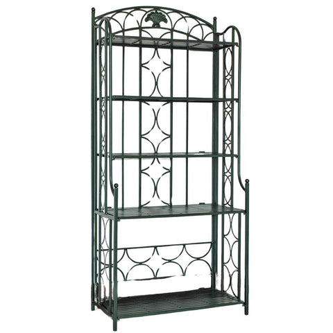 Oakestry 5-tier Iron Indoor & Outdoor Bakers Rack Space Efficient for Cooling Baked Goods Kitchen Pantry or Dining Area Allows Good Ventilation 70" D X 32" W X 4" Inches