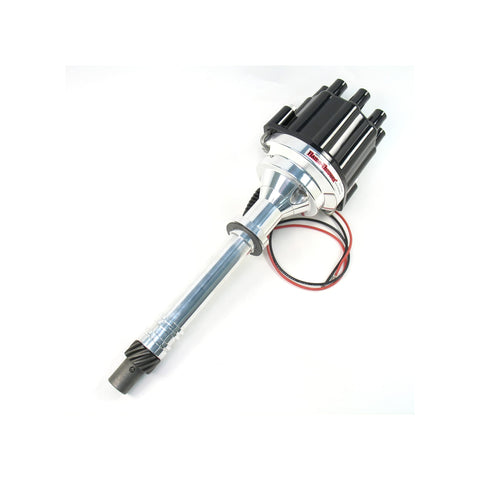 Pertronix D200800 Flame-Thrower Black Cap Plug and Play Marine Billet Electronic Distributor with Ignitor II Technology with Black Cap for Chevrolet Small Block/Big Block