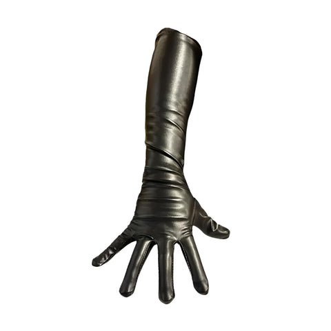 HMS Over-The-Elbow 23 Inch Leatherlike Adult Costume Gloves | Black