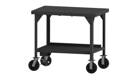Durham HDWBMFL-3672-8PH-95 Mobile Workbench, Floor Lock, 72 x 36, Gray