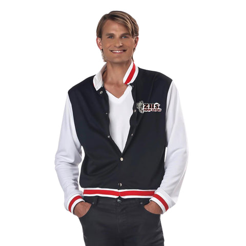 California Costumes Men's Letterman Jacket Adult, Black/White/Red, X-Large
