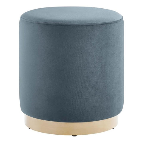 Modway 16" Round Performance Velvet Upholstered Upholstered Ottoman