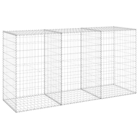 vidaXL Galvanized Steel Gabion Wall with Covers 78.7"x23.6"x39.4" - Weather-Resistant, Rustproof, High Load Capacity, Easy Assembly