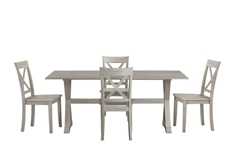 Boraam 5pc Jamestown Dining Set, Antique White