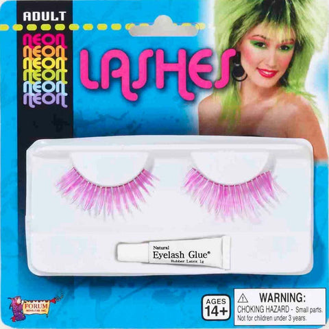 Forum Novelties Adult Neon Eye Lashes, Purple