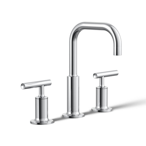 Kohler 14406-4-CP Purist® Widespread Bathroom Sink Faucet with Lever Handles, 1.2 gpm, Polished Chrome