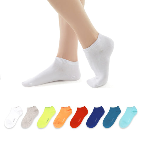 MONFOOT Men's/Women's 10 Pairs Cotton Low Cut Ankle Socks, Multicolor Large Multipack