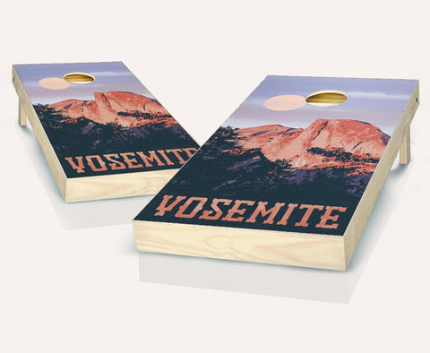 Skip's Garage Yosemite National Park National Park Cornhole Set - 2x4 Boards (Corn Filled Bags) - Include Board Edge Lights