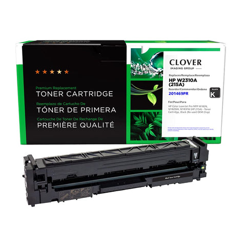 Clover Remanufactured Toner Cartridge (Reused OEM Chip) Replacement for HP 215A (W2310A) | Black