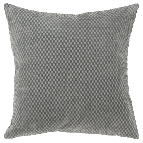 Rizzy Home DSFabricsCES Polyester Throw Pillow, 20 x 20 inches, Woven Cotton Solid Decorative Pillow, Modern Style, Grey
