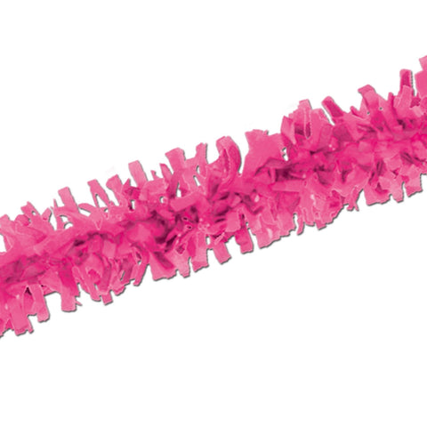 Beistle 24-Piece Tissue Festooning in Cerise, Decorative Wall Hanging for Birthday, Bridal or Baby Shower, Anniversary, Events, Parties, 25'
