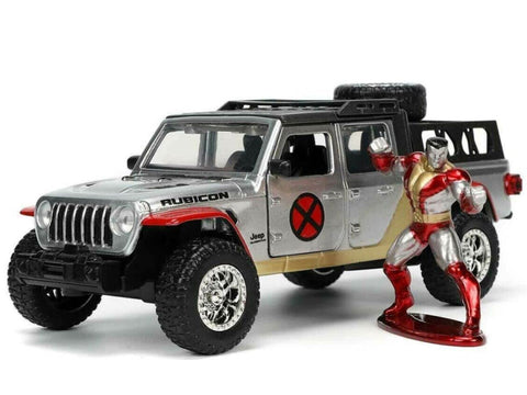 Jada Toys Marvel 1:32 2020 Jeep Gladiator Die-cast Car with X-Men Colossus Figure, Toys for Kids and Adults