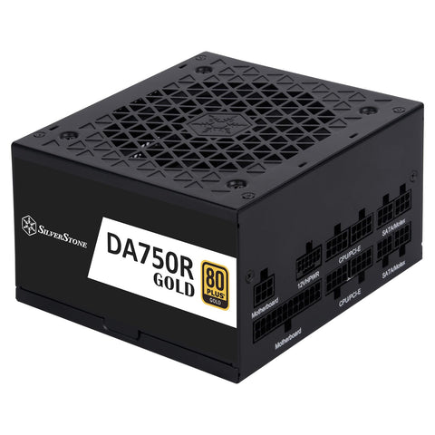 SilverStone Technology DA750R Gold 750W 80 Plus Gold ATX 3.0 & PCIe 5.0 Modular Power Supply, SST-DA750R-GM