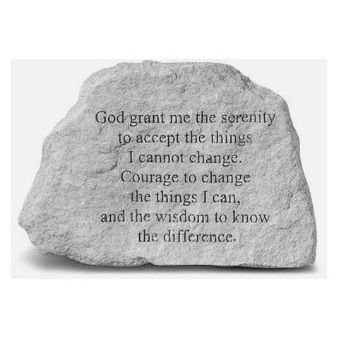 Kay Berry Engraved Garden Stone - 'God Grant Me The Serenity' - Stone - 6.5" x 4.5"