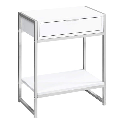 Monarch Specialties I Accent, END Table, Night Stand, WHITE