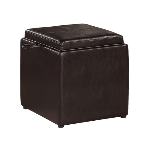 Designs4Comfort Park Avenue Single Ottoman with Stool and Reversible Tray