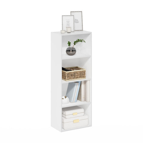 Furinno Luder Bookcase / Book / Storage, 4-Tier, White