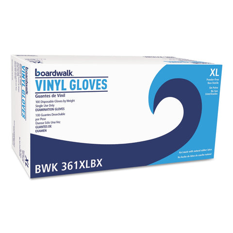 Exam Vinyl Gloves Powder/latex-Free 3 3/5 Mil Clear X-Large 100/box