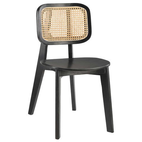 Modway EEI-4645-BLK Habitat Wood Dining Side Chair, Black