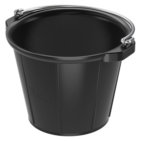 Bon 84-902 8-Quart Heavy Duty Molded Rubber Pail without Lip