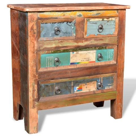 vidaXL Vintage Cabinet Multicolor Reclaimed Solid Wood Medium Storage