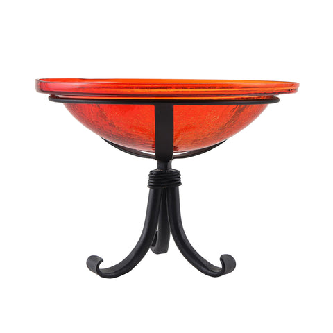 Achla Designs 201-4024 12 Inch Red Crackle Tripod Stand Bracket Birdbath