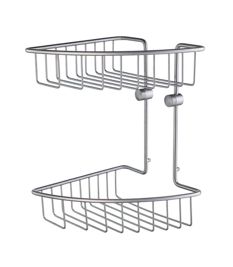 Smedbo SME_RS377 Soap Basket Corner 2 Level, Brushed Chrome