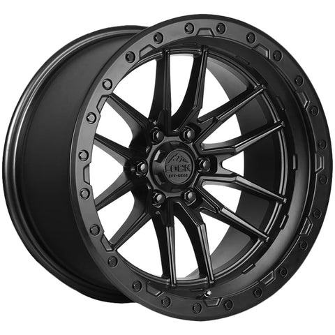 Lock Offroad Krawler 20x9 6x139.7 0et 106.2 Matte Black W/Matte Black Ring