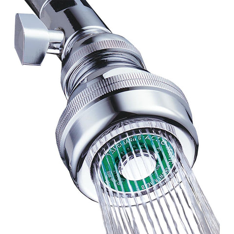 Sloan AC-11 Act-O-Matic Volume Control Showerhead, 2.5 GPM Flow Rate - Standard with Thumb Screw, Fingertip Control, Self-Cleaning Spray Disc, Polished Chrome Finish, 4020100