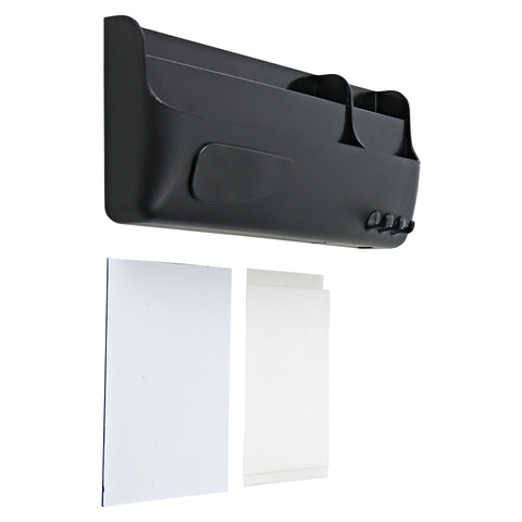 MasterVision Magnetic Dry Erase Marker Storage Holder for Whiteboards, Pens & Accessories Organizer Box, 4 Compartments, Black