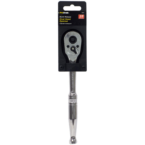 3/8" DR. OVAL HEAD QUICK RELEASE RATCHET, FULL POLISH