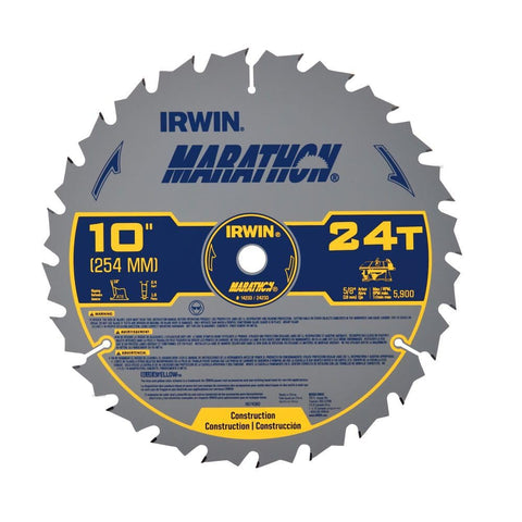 IRWIN Tools MARATHON Carbide Table/Miter Circular Blade, 10-Inch, 24T (14233)
