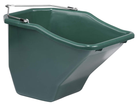 Little Giant® Plastic Better Bucket | Horse Feed Bucket | Ergonomically Designed | Flat Back Bucket | Made in USA | 20 Quarts | Green