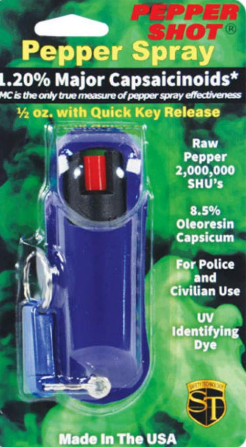 Pepper Shot 1.2% MC 1/2 oz Halo Holster Blue