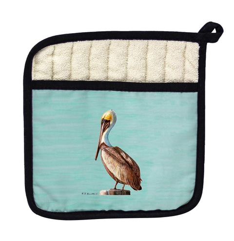 Betsy Drake PT035C Pelican Teal Pot Holder