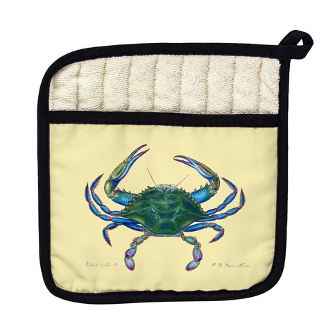 Betsy Drake PT004 Blue Crab - Female Pot Holder