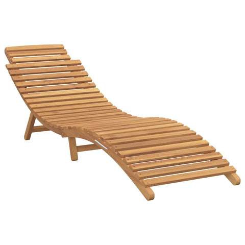 vidaXL Sun Lounger Brown 77.95 x 21.65 x 23.03 in Solid Teak Wood, Garden and Patio, Modern Teak Sun Lounger, Outdoor Relaxation Chair, Folding Patio, Comfortable Furniture