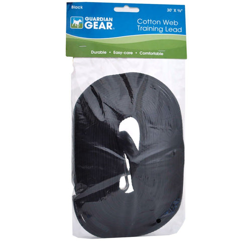 Guardian Gear Cotton Web Training Lead 30 Ft Black