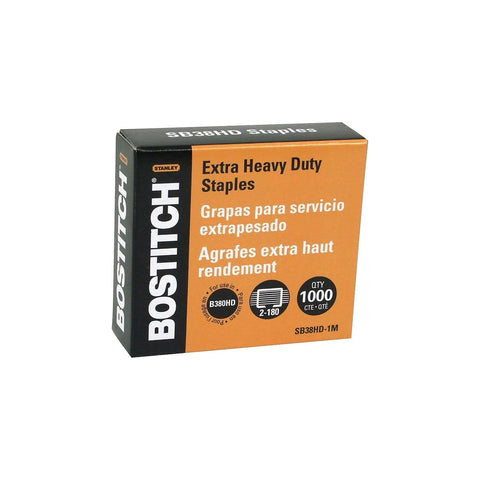 Bostitch 3/8-inch Length High Capacity Staples, Full Strip, 1000/Box (SB38HD-1M)