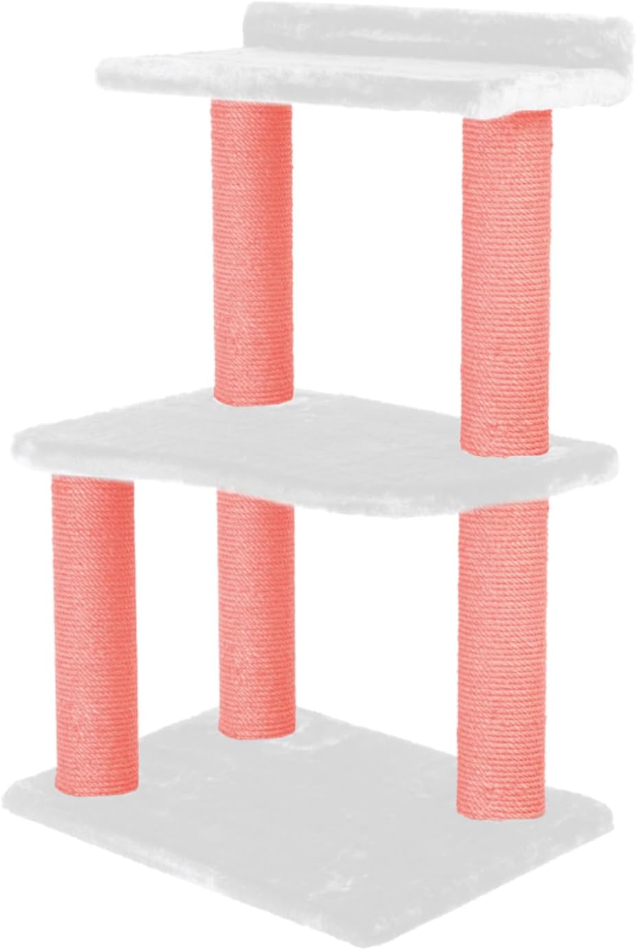 34 Inch Classic Comfort for Indoor Modern Premium Cats and Kittens Scratching Tower Larger Base for Better Stability, (White/Pink)