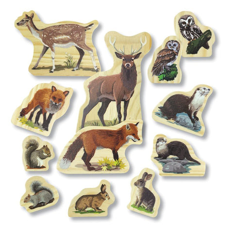 Yellow Door Woodland Animal Families Wooden Characters