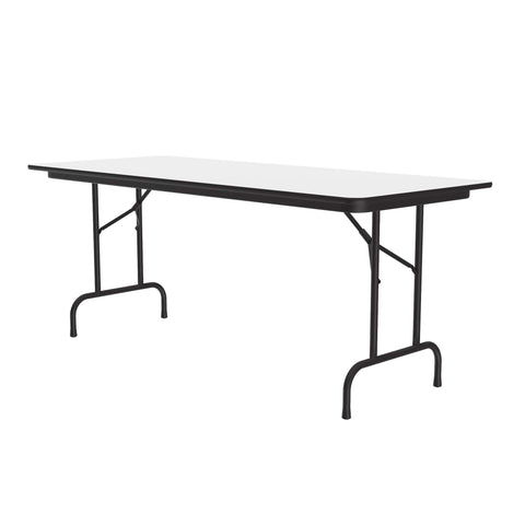 Correll 30"x96" Commercial Folding Table, White HP Laminate Top, Heavy 3/4" Thick Core, USA Made, Portable, Strong Steel Apron (CF3096PX-36)
