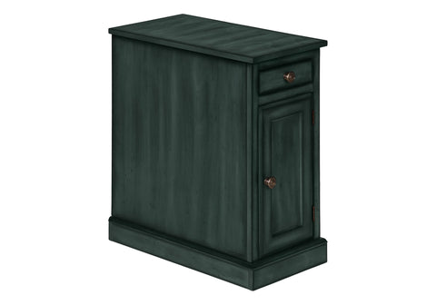 Monarch Specialties I 3992 Accent Table, End, Side Table, Nightstand, Antique Blue Veneer, Traditional