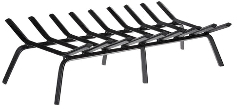 Minuteman International Masonry Hearth Fireplace Grate, 33-in x 17-in, Black
