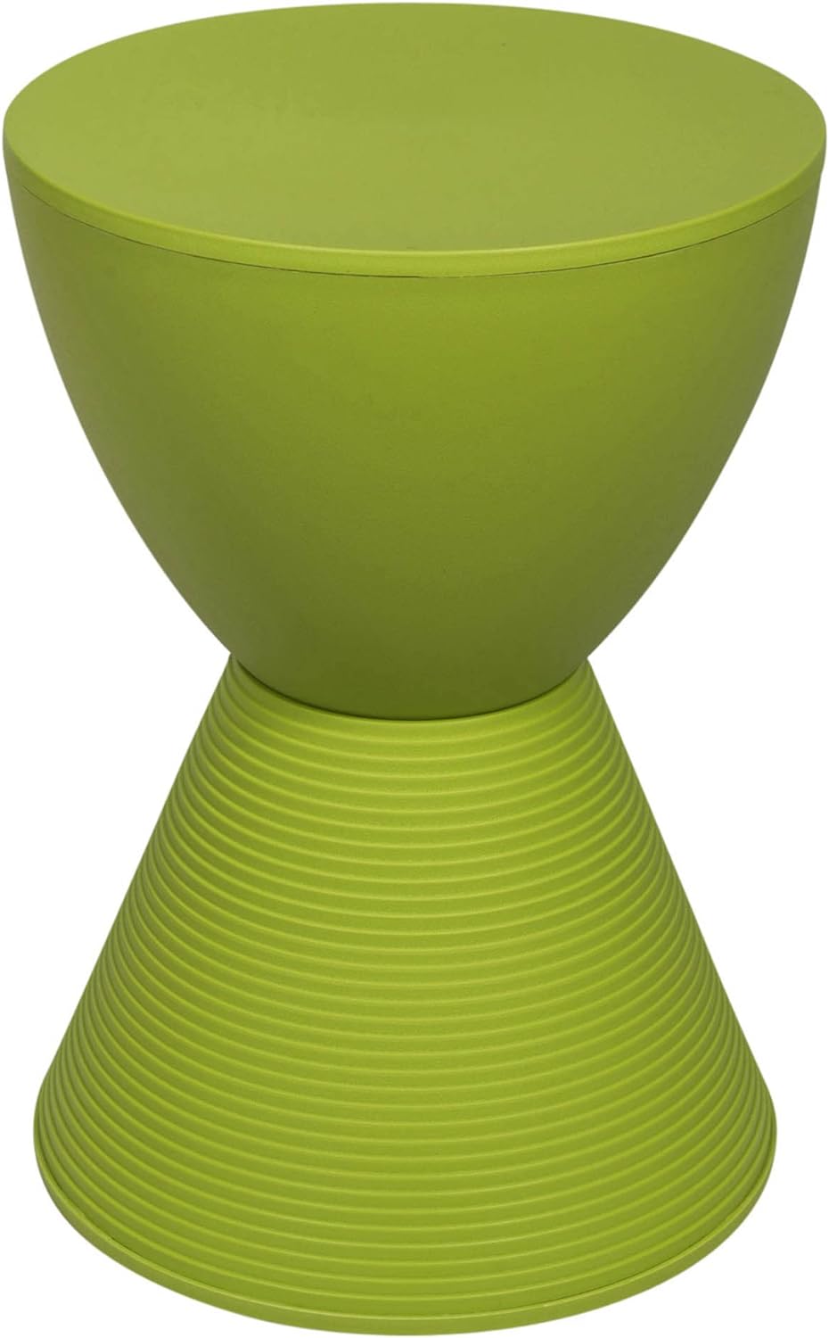 LeisureMod Modern Boyd Side Table Indoor and Outdoor Use, 16.75" H x 11.75" W x 11.75" D (Green)