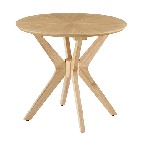 Modway EEI-6558-OAK Crossroads 24” Round Wood Side Table, Oak