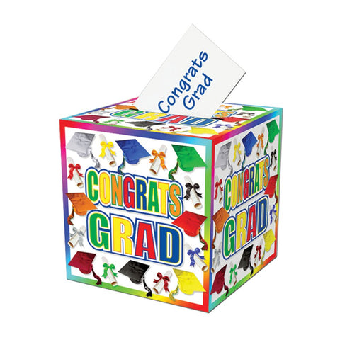 Graduation Card Box (Multicolored) 12in. X 12in. Pkg/6